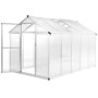 Aluminum greenhouse 302x190x195 cm 11.19 m³ by vidaXL, Greenhouses - Ref: Foro24-45215, Price: 578,08 €, Discount: %