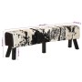 Black and white genuine goat leather bench 160x28x50 cm by , Benches for halls and storage - Ref: Foro24-355848, Price: 268,1...