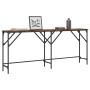 Smoked oak engineered wood console table 180x29x75 cm by , Side tables - Ref: Foro24-837764, Price: 54,60 €, Discount: %