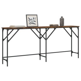 Smoked oak engineered wood console table 180x29x75 cm by , Side tables - Ref: Foro24-837764, Price: 53,13 €, Discount: %