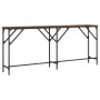 Smoked oak engineered wood console table 180x29x75 cm by , Side tables - Ref: Foro24-837764, Price: 54,60 €, Discount: %