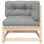 2-Sitzer-Gartensofa mit Kissen aus massivem Kiefernholz von , Modulare Sofas für den Außenbereich - Ref: Foro24-838118, Preis...