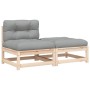 Garden sofa without armrests with cushions and footrest by , Modular outdoor sofas - Ref: Foro24-838126, Price: 118,56 €, Dis...