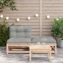 Garden sofa without armrests with cushions and footrest by , Modular outdoor sofas - Ref: Foro24-838126, Price: 118,56 €, Dis...