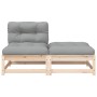 Garden sofa without armrests with cushions and footrest by , Modular outdoor sofas - Ref: Foro24-838126, Price: 118,56 €, Dis...