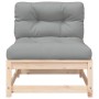 Garden sofa without armrests with cushions and footrest by , Modular outdoor sofas - Ref: Foro24-838126, Price: 118,56 €, Dis...