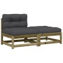 Garden sofa without armrests with cushions and footrest by , Modular outdoor sofas - Ref: Foro24-838132, Price: 127,18 €, Dis...