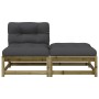 Garden sofa without armrests with cushions and footrest by , Modular outdoor sofas - Ref: Foro24-838132, Price: 127,18 €, Dis...