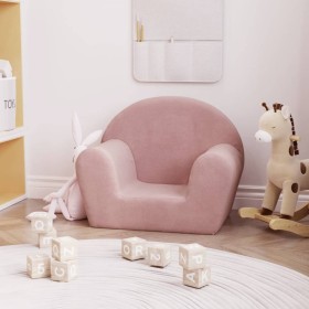 Rosafarbenes Kindersofa aus weichem Plüsch von , Baby- und Kleinkindmöbel - Ref: Foro24-356985, Preis: 38,99 €, Rabatt: %