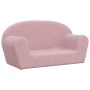 Rosafarbenes 2-Sitzer-Kindersofa aus weichem Plüsch von , Baby- und Kleinkindmöbel - Ref: Foro24-356991, Preis: 43,99 €, Raba...