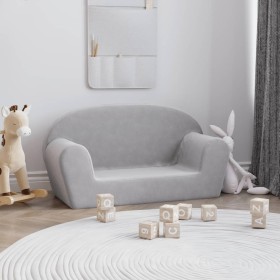 2-seater children's sofa light gray soft plush by , Baby and Toddler Furniture - Ref: Foro24-356987, Price: 43,97 €, Discount: %