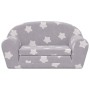 Light gray soft plush 2-seater children's sofa with stars by , Baby and Toddler Furniture - Ref: Foro24-356998, Price: 61,30 ...