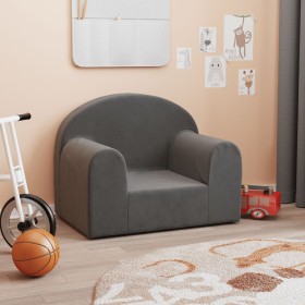 Anthrazitgraues weiches Plüsch-Kindersofa von , Baby- und Kleinkindmöbel - Ref: Foro24-357006, Preis: 33,99 €, Rabatt: %