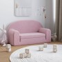 Pink soft plush 2-seater children's sofa bed by , Baby and Toddler Furniture - Ref: Foro24-357027, Price: 62,69 €, Discount: %