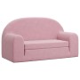 Pink soft plush 2-seater children's sofa bed by , Baby and Toddler Furniture - Ref: Foro24-357027, Price: 62,69 €, Discount: %