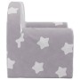 Sofá para niños felpa suave gris claro con estrellas de , Mobiliario para bebés y niños pequeños - Ref: Foro24-357004, Precio...