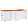 Storage chest with brown and white acacia wood lid by , Storage trunks - Ref: Foro24-364921, Price: 213,89 €, Discount: %