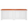 Storage chest with brown and white acacia wood lid by , Storage trunks - Ref: Foro24-364921, Price: 213,89 €, Discount: %