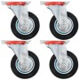 Swivel wheels 4 units 100 mm by vidaXL, Material handling - Ref: Foro24-143445, Price: 29,37 €, Discount: %