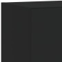 Wall TV cabinets with LED 5 pieces black engineered wood by , TV Furniture - Ref: Foro24-3216826, Price: 190,35 €, Discount: %