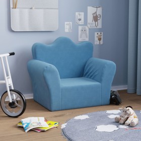 Blue soft plush children's sofa by , Baby and Toddler Furniture - Ref: Foro24-357044, Price: 36,99 €, Discount: %