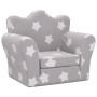 Sofá cama de niños felpa suave gris claro con estrellas de , Mobiliario para bebés y niños pequeños - Ref: Foro24-357052, Pre...