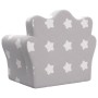 Sofá cama de niños felpa suave gris claro con estrellas de , Mobiliario para bebés y niños pequeños - Ref: Foro24-357052, Pre...