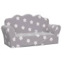 Light gray soft plush 2-seater children's sofa with stars by , Baby and Toddler Furniture - Ref: Foro24-357046, Price: 44,58 ...