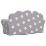 Hellgraues 2-Sitzer-Kindersofa aus weichem Plüsch mit Sternen von , Baby- und Kleinkindmöbel - Ref: Foro24-357046, Preis: 44,...