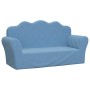 Blue Soft Plush 2 Seater Kids Sofa by , Baby and Toddler Furniture - Ref: Foro24-357050, Price: 50,26 €, Discount: %