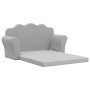 Sofá cama de niños 2 plazas felpa suave gris claro de , Mobiliario para bebés y niños pequeños - Ref: Foro24-357059, Precio: ...