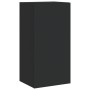 Wall TV cabinets with LED 4 pieces black engineered wood by , TV Furniture - Ref: Foro24-3216847, Price: 200,57 €, Discount: %