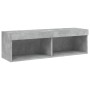 Muebles TV pared con LED 5 pzas madera ingeniería gris hormigón de , Muebles TV - Ref: Foro24-3216678, Precio: 205,99 €, Desc...