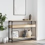 Console table shelf engineered wood Sonoma oak 100x29x75cm by , Side tables - Ref: Foro24-837718, Price: 69,65 €, Discount: %