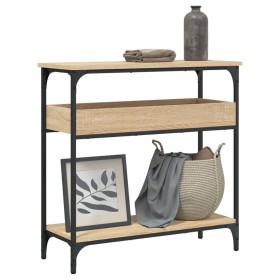 Console table shelf engineered wood Sonoma oak 75x29x75 cm by , Side tables - Ref: Foro24-837713, Price: 44,99 €, Discount: %