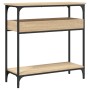 Mesa consola estante madera ingeniería roble Sonoma 75x29x75 cm de , Mesas auxiliares - Ref: Foro24-837713, Precio: 44,59 €, ...