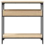 Konsolentisch, Regal, Holzwerkstoff, Sonoma-Eiche, 75 x 29 x 75 cm von , Seitentische - Ref: Foro24-837713, Preis: 44,59 €, R...