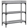 Mesa consola con estantes gris Sonoma 75x30x80 cm de , Mesas auxiliares - Ref: Foro24-837815, Precio: 40,99 €, Descuento: %