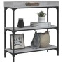 Console table with shelves gray Sonoma 75x30x80 cm by , Side tables - Ref: Foro24-837815, Price: 50,25 €, Discount: %