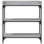 Mesa consola con estantes gris Sonoma 75x30x80 cm de , Mesas auxiliares - Ref: Foro24-837815, Precio: 40,99 €, Descuento: %