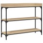 Console table with Sonoma oak shelves 100x30x80 cm by , Side tables - Ref: Foro24-837808, Price: 60,04 €, Discount: %