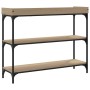 Console table with Sonoma oak shelves 100x30x80 cm by , Side tables - Ref: Foro24-837808, Price: 60,04 €, Discount: %