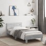 Concrete gray engineered wood bed with headboard 90x190 cm by , Beds and slatted bases - Ref: Foro24-838564, Price: 83,99 €, ...