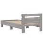 Cama con cabecero madera de ingeniería gris Sonoma 90x190 cm de , Camas y somieres - Ref: Foro24-838566, Precio: 80,79 €, Des...