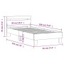 Cama con cabecero madera de ingeniería gris Sonoma 90x190 cm de , Camas y somieres - Ref: Foro24-838566, Precio: 80,79 €, Des...