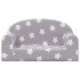 Sofá de niños de 2 plazas felpa suave gris claro con estrellas de , Mobiliario para bebés y niños pequeños - Ref: Foro24-3570...