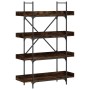 Bookcase with 4 shelves engineered wood smoke oak 100x33x145.5cm by , Bookcases and shelves - Ref: Foro24-837694, Price: 58,9...