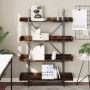 Bookcase with 4 shelves engineered wood smoke oak 100x33x145.5cm by , Bookcases and shelves - Ref: Foro24-837694, Price: 58,9...