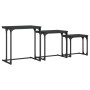 Stapelbare Couchtische, 3 Stück, schwarzes Holzwerkstoff von , Couchtisch - Ref: Foro24-837817, Preis: 37,26 €, Rabatt: %