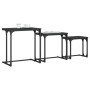 Stapelbare Couchtische, 3 Stück, schwarzes Holzwerkstoff von , Couchtisch - Ref: Foro24-837817, Preis: 37,26 €, Rabatt: %